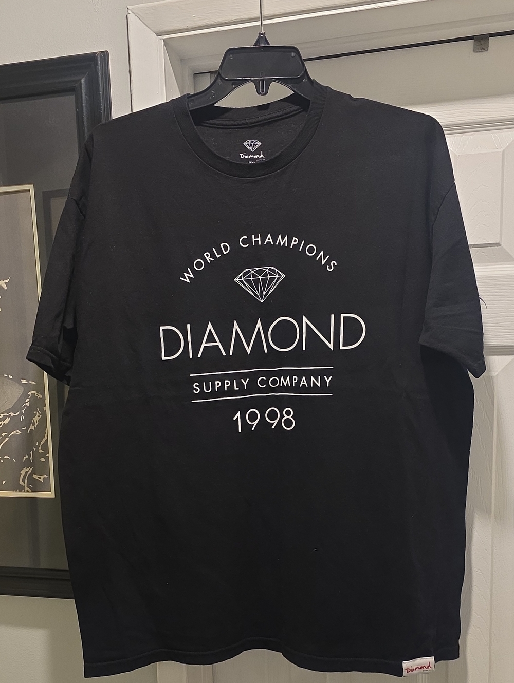 Diamond Supply Co. Black Tee with White Logo - 1998 Graphic